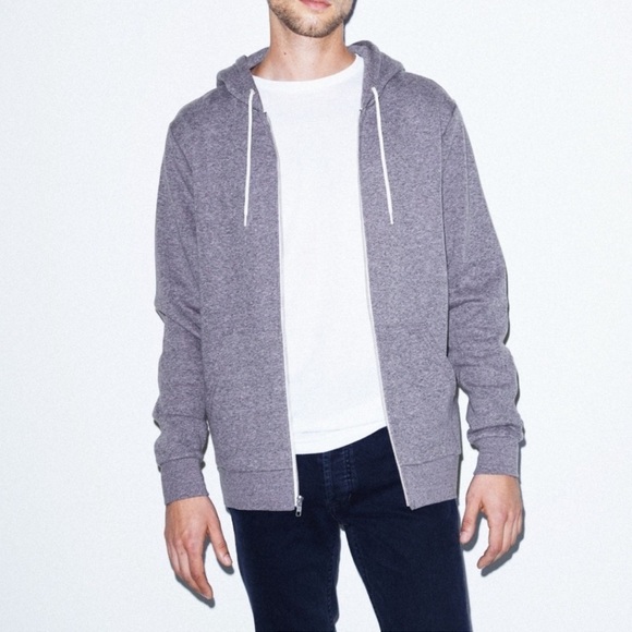 American Apparel | Sweaters | Mens Zip Hoodie Heather Grey Xs | Poshmark